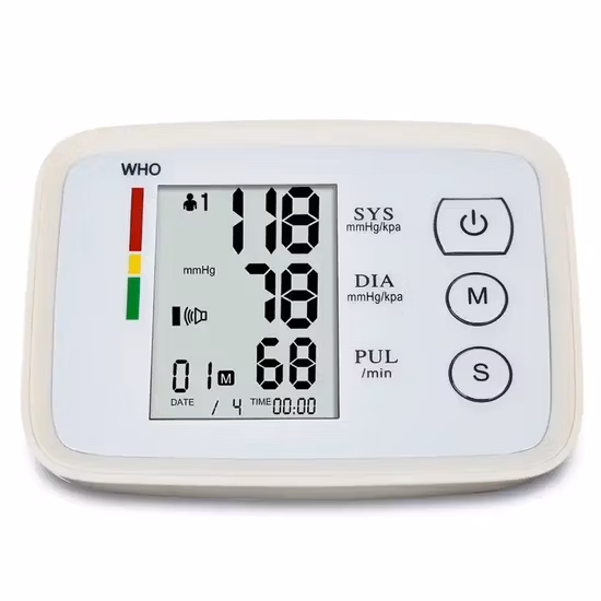 Cuidado médico en el hogar, esfigmomanómetro automático, Monitor electrónico de presión arterial con pantalla LCD Digital y transmisión de voz
